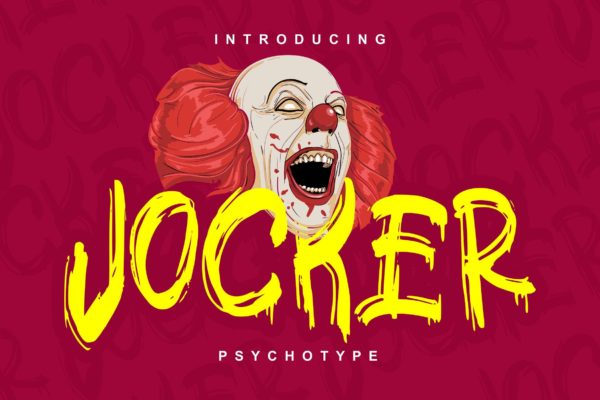 极具个性的英文笔刷装饰字体蚂蚁素材精选 Jocker | Psychotype Font Theme