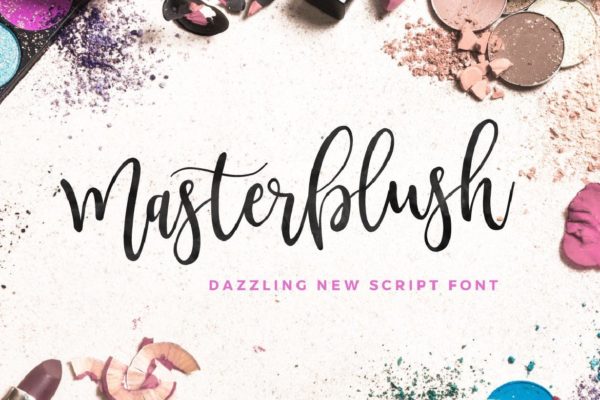 现代优美流畅书法风格英文手写字体蚂蚁素材精选 Masterblush Font