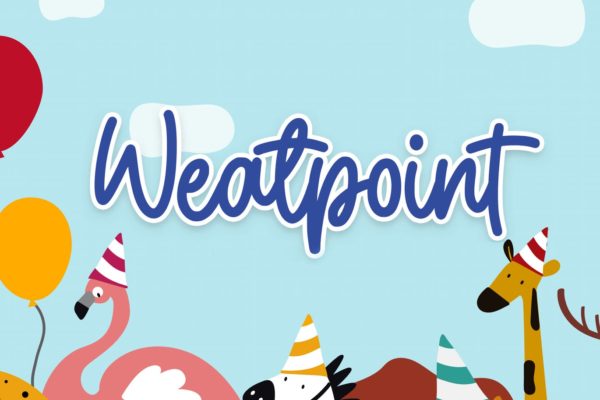 儿童主题设计创意英文手写字体蚂蚁素材精选 Weatpoint – Playful Script Font