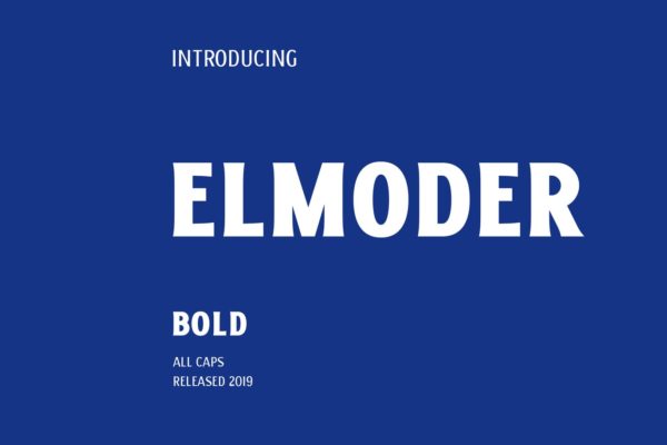 印刷排版平面设计适用英文无衬线字体蚂蚁素材精选[粗体] ELMODER BOLD