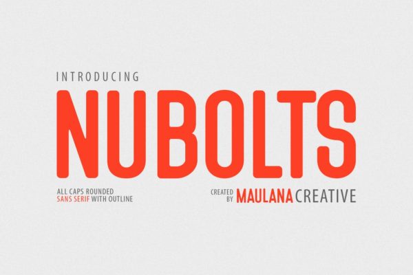 品牌VI/排版设计圆角无衬线字体第一素材精选家族 Nubolts Rounded Sans Family Font