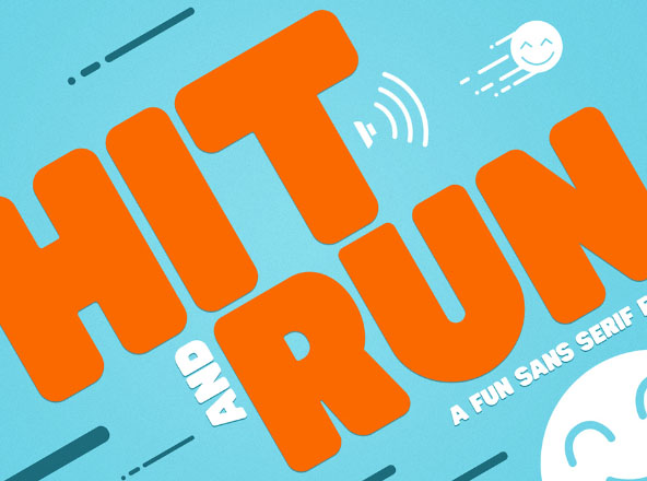 可爱风格英文无衬线字体第一素材精选 Hit and Run Fun Sans Serif Font