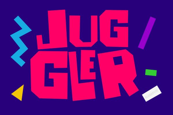 嬉皮古怪独特造型英文无衬线字体蚂蚁素材精选 Juggler – Trendy Quirky Font