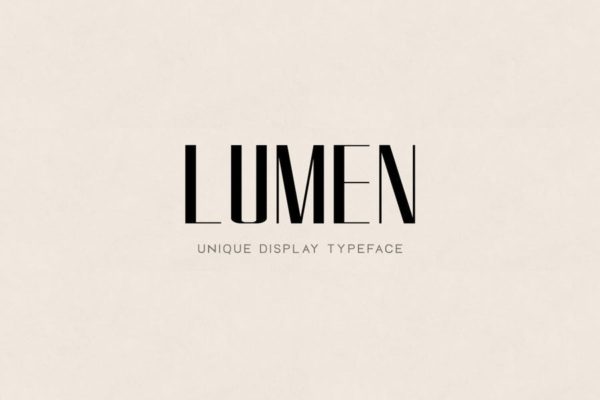 独特品牌VI视觉设计英文无衬线字体第一素材精选v7 LUMEN – Unique Display / Headline / Logo Typeface