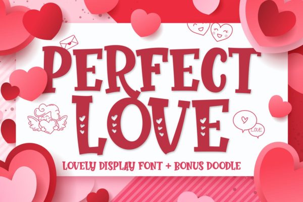 完美爱心英文衬线字体第一素材精选 Perfect Love – Mother Favorite Font