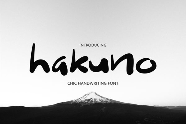 别致手写风格英文无衬线书法字体蚂蚁素材精选 Hakuno – Chic Handwriting Font