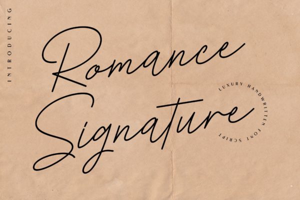 浪漫主义风格女性钢笔签名英文字体蚂蚁素材精选 Romance Signature – Beauty Signature Font