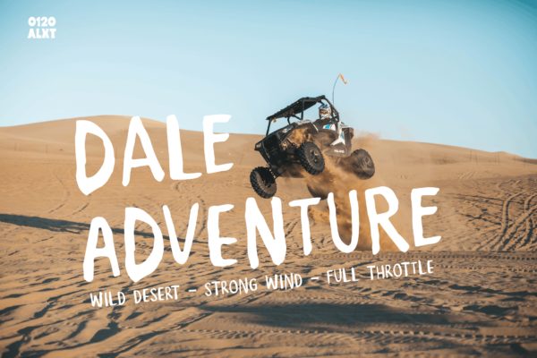 个性不规则笔画英文无衬线字体蚂蚁素材精选 Dale Adventure – Exploration Font