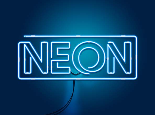 霓虹灯风格品牌设计英文装饰字体蚂蚁素材精选 Neon Display Font