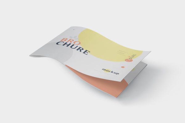 美国信纸尺寸横版杂志印刷效果图样机蚂蚁素材精选 US Letter Landscape Brochure – Magazine Mockup set