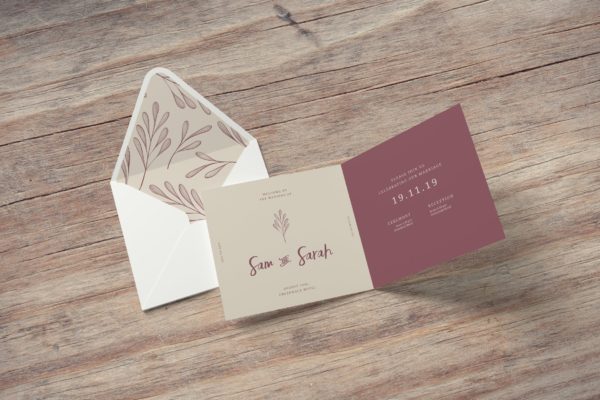 方形请柬和贺卡设计效果图样机蚂蚁素材精选 Square Invitation and Greeting Card Mockups