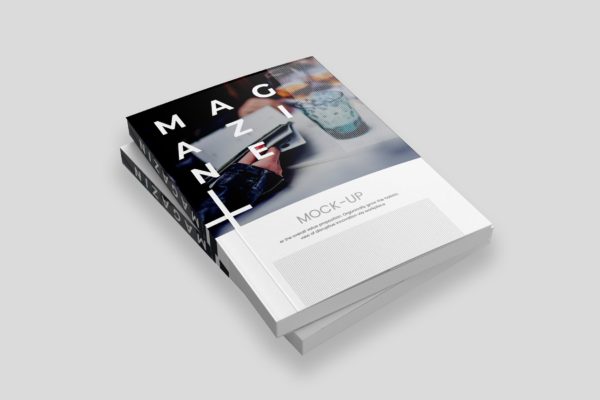 简约风格图书杂志封面设计图样机蚂蚁素材精选 Magazine Mockup