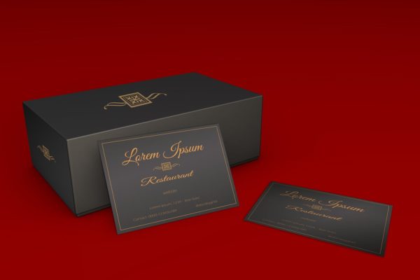 高端企业名片制作效果图样机第一素材精选 Mockup business card