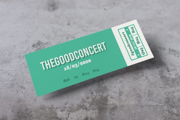 简约风格门票设计效果图PSD样机蚂蚁素材精选模板 Ticket Photoshop Mockups