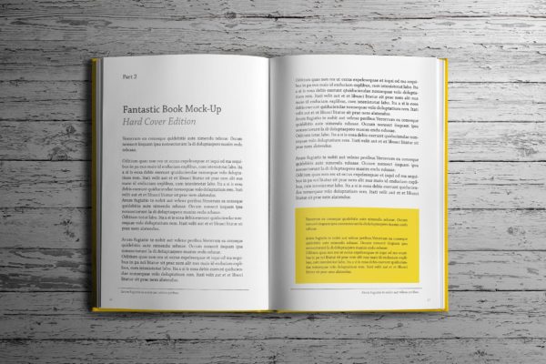 精装图书内页排版设计展示样机蚂蚁素材精选模板 Hard Cover Book Mockup
