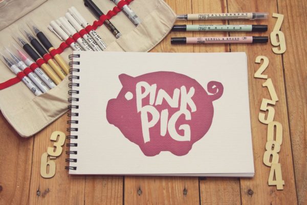 横版绘画本手绘插画作品展示样机第一素材精选 Sketchbook Horitzontal