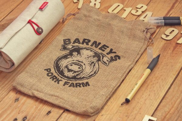 麻袋素描艺术图案预览样机第一素材精选模板v2 Sack Bag Sketch