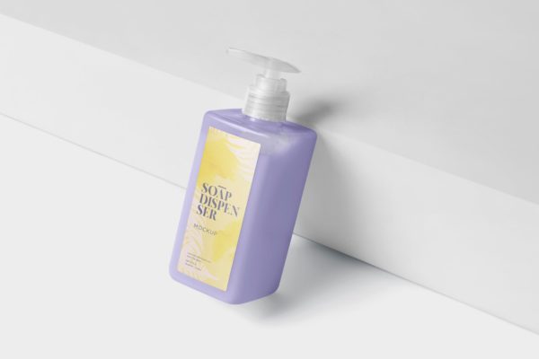 洗发水/沐浴露按压瓶设计效果图蚂蚁素材精选 Soap Dispenser Mockup Rectangle – Medium Size