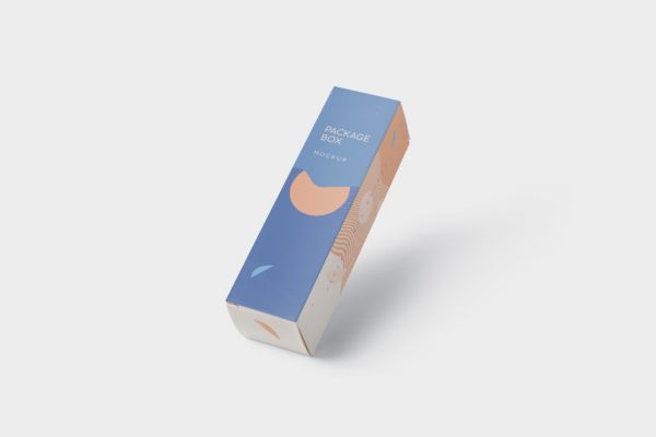 长矩形包装盒外观设计第一素材精选 Package Box Mock-Up – Long Rectangle Shape