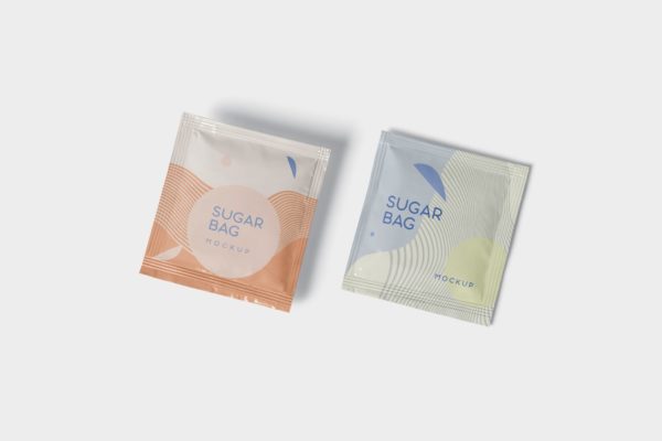 盐袋糖袋包装设计效果图第一素材精选 Salt OR Sugar Bag Mockup – Square Shaped
