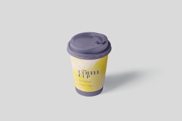 咖啡一次性纸杯设计效果图蚂蚁素材精选 Coffee Cup Mockup