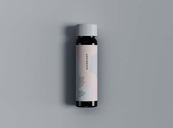 药物化妆品滴管瓶外观设计图第一素材精选模板 Mini Dropper Mockup