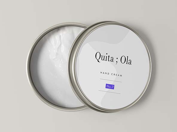 圆形护手霜盒产品外观设计蚂蚁素材精选 Hand Cream Jar Mockup