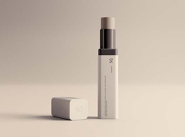 唇膏外观设计效果图蚂蚁素材精选模板 Lip Balm Mockup
