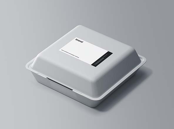 高端食品包装外卖盒定制设计第一素材精选模板 Food Packaging Container Mockup