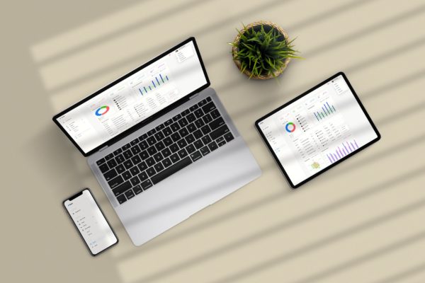 手机/平板电脑/笔记本电脑响应式设计效果图蚂蚁素材精选样机v05 Responsive Device Mockup Vol 05