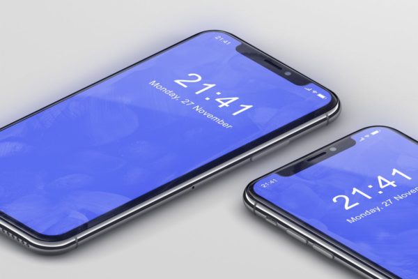 逼真材质iPhone X高端手机屏幕预览第一素材精选样机PSD模板 iPhone X Mockup