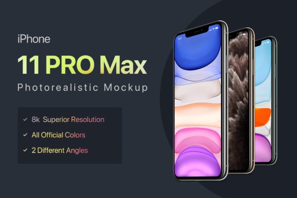 超高清8K分辨率iPhone 11 Pro手机蚂蚁素材精选样机 iPhone 11 Pro Max Mockup