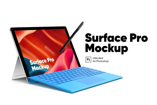 Surface Pro微软超极本Web设计屏幕预览第一素材精选样机 Surface Pro Mockup