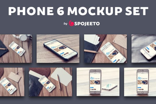 实景背景实体按键款iPhone手机屏幕预览蚂蚁素材精选样机 Phone 6 – Photorealistic Mock-Up