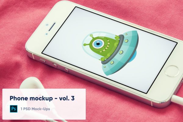 红色背景iPhone手机屏幕预览蚂蚁素材精选样机v2 Phone on red background mockup – Vol. 3