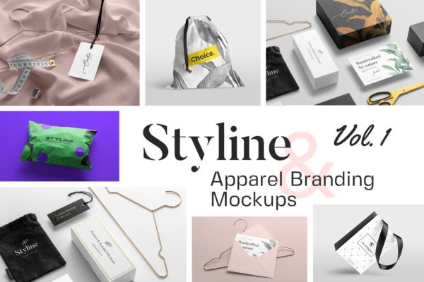 Styline系列时尚服饰品牌VI设计蚂蚁素材精选套装v1 Styline – Fashion and Apparel Mockups vol 1