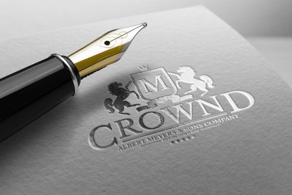 Logo商标烫金印刷效果图第一素材精选模板v2 Logo Mock-Up / Exclusive Paper Edition 2