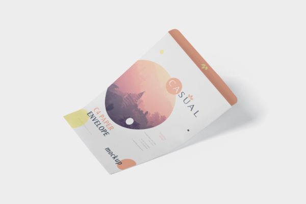 C4尺寸规格企业高端信封设计图蚂蚁素材精选 Envelope C4 Mock-Up Set