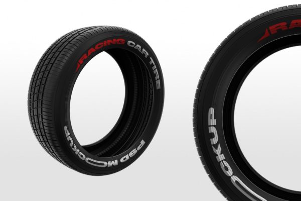 赛车轮胎外观喷涂图案设计预览蚂蚁素材精选 Racing Car Tire Mockups