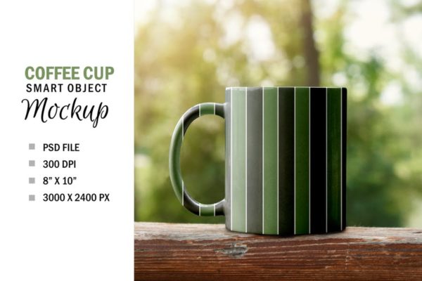 咖啡陶瓷杯外观设计图蚂蚁素材精选 Smart Object Cup Sublimation Mockup