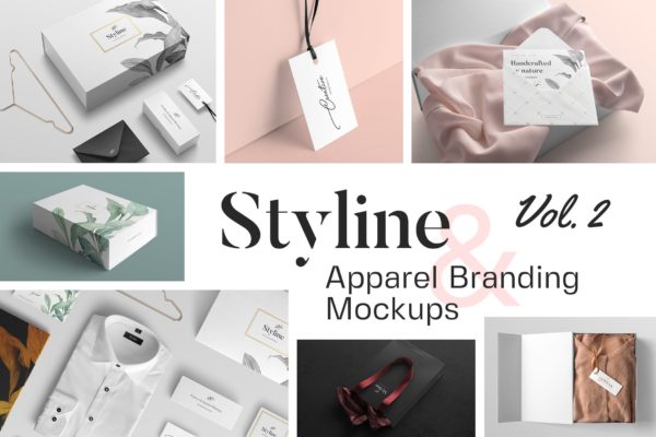 Styline系列时尚服饰品牌VI设计第一素材精选套装v2 Styline – Fashion and Apparel Mockups vol 2