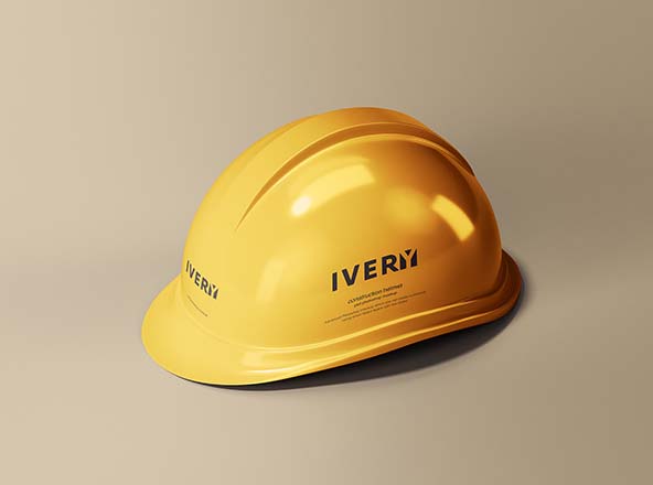 建筑头盔/工作头盔外观设计展示第一素材精选模板 Construction Helmet Mockup