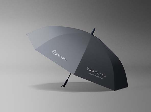 品牌定制雨伞太阳伞外观设计蚂蚁素材精选模板 Simple Umbrella Mockup