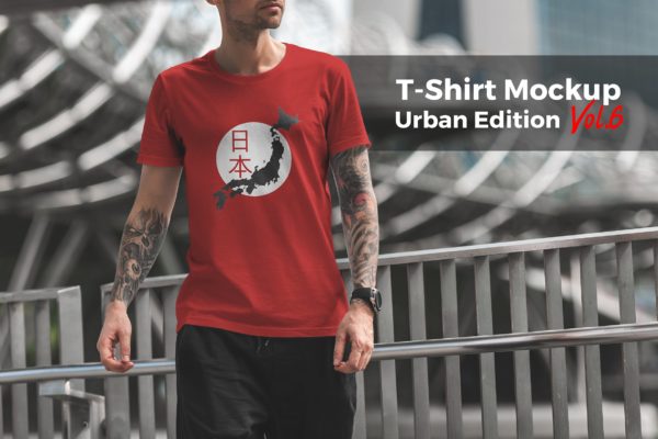 城市系列-印花T恤产品展示样机第一素材精选模板v6 T-Shirt Mockup Urban Edition Vol. 6