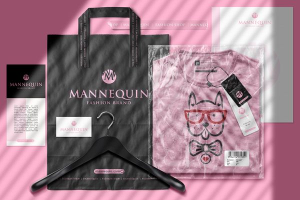 品牌T恤Logo设计效果图预览样机蚂蚁素材精选 Packaged T-Shirt Scene  Mockup