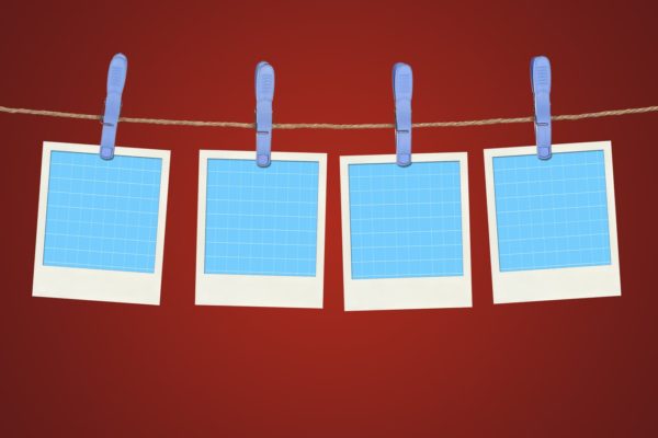 冲洗照片暗房照片晾晒相框样机第一素材精选模板 Instant_Frame_Mockup