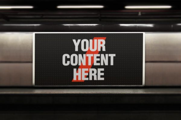 地铁灯箱广告牌效果图样机蚂蚁素材精选 Subway Billboard Poster Mockup