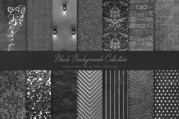 黑色复古风格几何背景纹理Black Textures