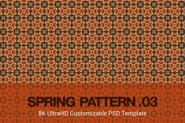 8K超高清无缝春天花卉主题图案背景图素材v04 8K UltraHD Seamless Spring Pattern Background