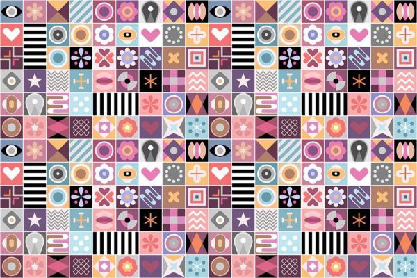 抽象几何图案无缝矢量背景素材 Abstract Geometric Patterns